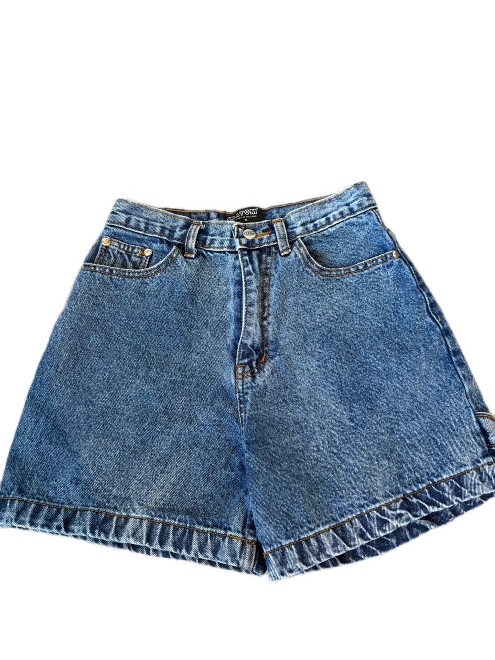 Vintage ATOM High-Waist Blue Denim Shorts